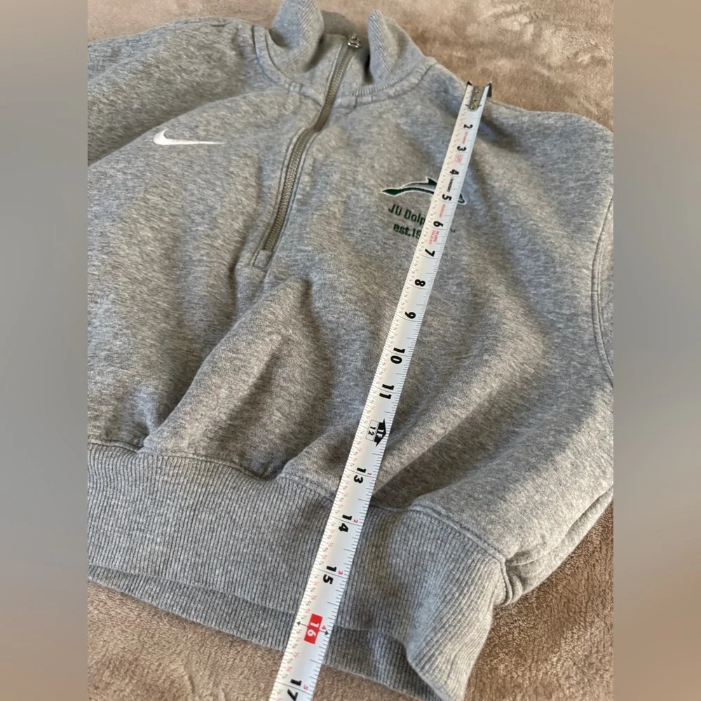 Nike JU Dolphins Cropped Quarter Zip Sweatshirt XS Gray Minimalist Athleisure - Picture 11 of 12